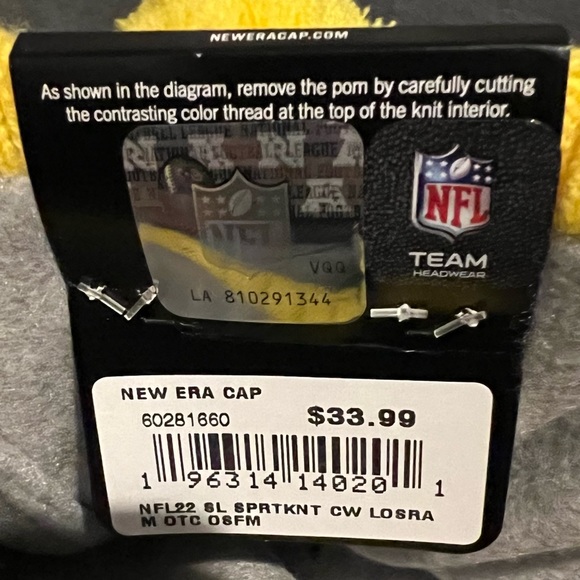 Los Angeles Rams Beanie Sideline Sport Knit Pom Beanie by NEW ERA. Must See RARE - Picture 9 of 9